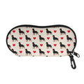 Love Rottweiler Pattern Print Glasses Case