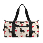 Love Rottweiler Pattern Print Gym Bag