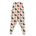 Love Rottweiler Pattern Print Hammer Pants
