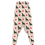 Love Rottweiler Pattern Print Hammer Pants