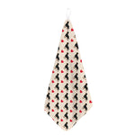 Love Rottweiler Pattern Print Hand Towel