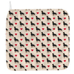 Love Rottweiler Pattern Print Hand Towel