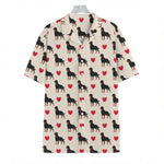 Love Rottweiler Pattern Print Hawaiian Shirt