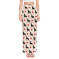 Love Rottweiler Pattern Print High Slit Maxi Skirt