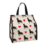 Love Rottweiler Pattern Print Insulated Lunch Tote