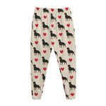 Love Rottweiler Pattern Print Jogger Pants