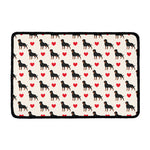 Love Rottweiler Pattern Print Kitchen Mat