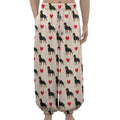 Love Rottweiler Pattern Print Lantern Pants