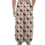 Love Rottweiler Pattern Print Lantern Pants