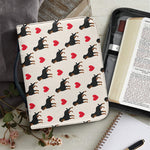 Love Rottweiler Pattern Print Leather Bible Cover