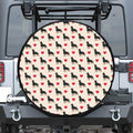 Love Rottweiler Pattern Print Leather Spare Tire Cover