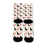 Love Rottweiler Pattern Print Long Socks