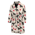 Love Rottweiler Pattern Print Men's Bathrobe