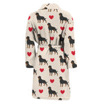 Love Rottweiler Pattern Print Men's Bathrobe