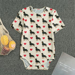 Love Rottweiler Pattern Print Men's Bodysuit