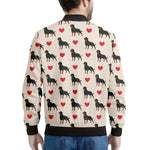 Love Rottweiler Pattern Print Men's Bomber Jacket