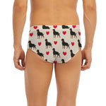 Love Rottweiler Pattern Print Men's Briefs