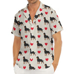 Love Rottweiler Pattern Print Men's Deep V-Neck Shirt