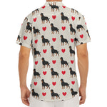 Love Rottweiler Pattern Print Men's Deep V-Neck Shirt