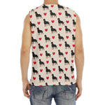 Love Rottweiler Pattern Print Men's Fitness Tank Top
