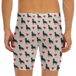 Love Rottweiler Pattern Print Men's Long Boxer Briefs