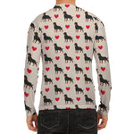 Love Rottweiler Pattern Print Men's Long Sleeve Rash Guard