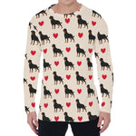 Love Rottweiler Pattern Print Men's Long Sleeve T-Shirt