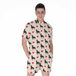 Love Rottweiler Pattern Print Men's Rompers