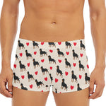 Love Rottweiler Pattern Print Men's Short Boxer Briefs