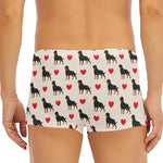 Love Rottweiler Pattern Print Men's Short Boxer Briefs