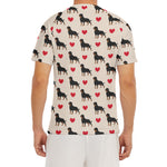 Love Rottweiler Pattern Print Men's Short Sleeve Rash Guard
