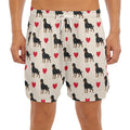 Love Rottweiler Pattern Print Men's Split Running Shorts