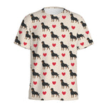 Love Rottweiler Pattern Print Men's Sports T-Shirt