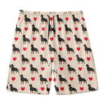 Love Rottweiler Pattern Print Men's Swim Trunks
