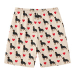 Love Rottweiler Pattern Print Men's Swim Trunks