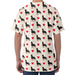 Love Rottweiler Pattern Print Men's Velvet T-Shirt