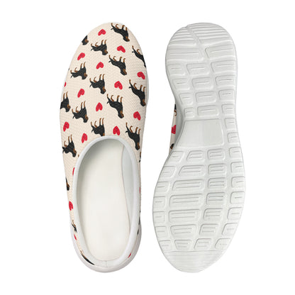 Love Rottweiler Pattern Print Mesh Casual Shoes