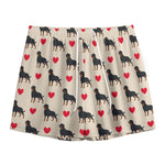 Love Rottweiler Pattern Print Mesh Shorts