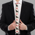 Love Rottweiler Pattern Print Necktie