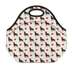 Love Rottweiler Pattern Print Neoprene Lunch Bag