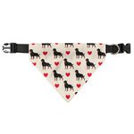 Love Rottweiler Pattern Print Over The Collar Dog Bandana