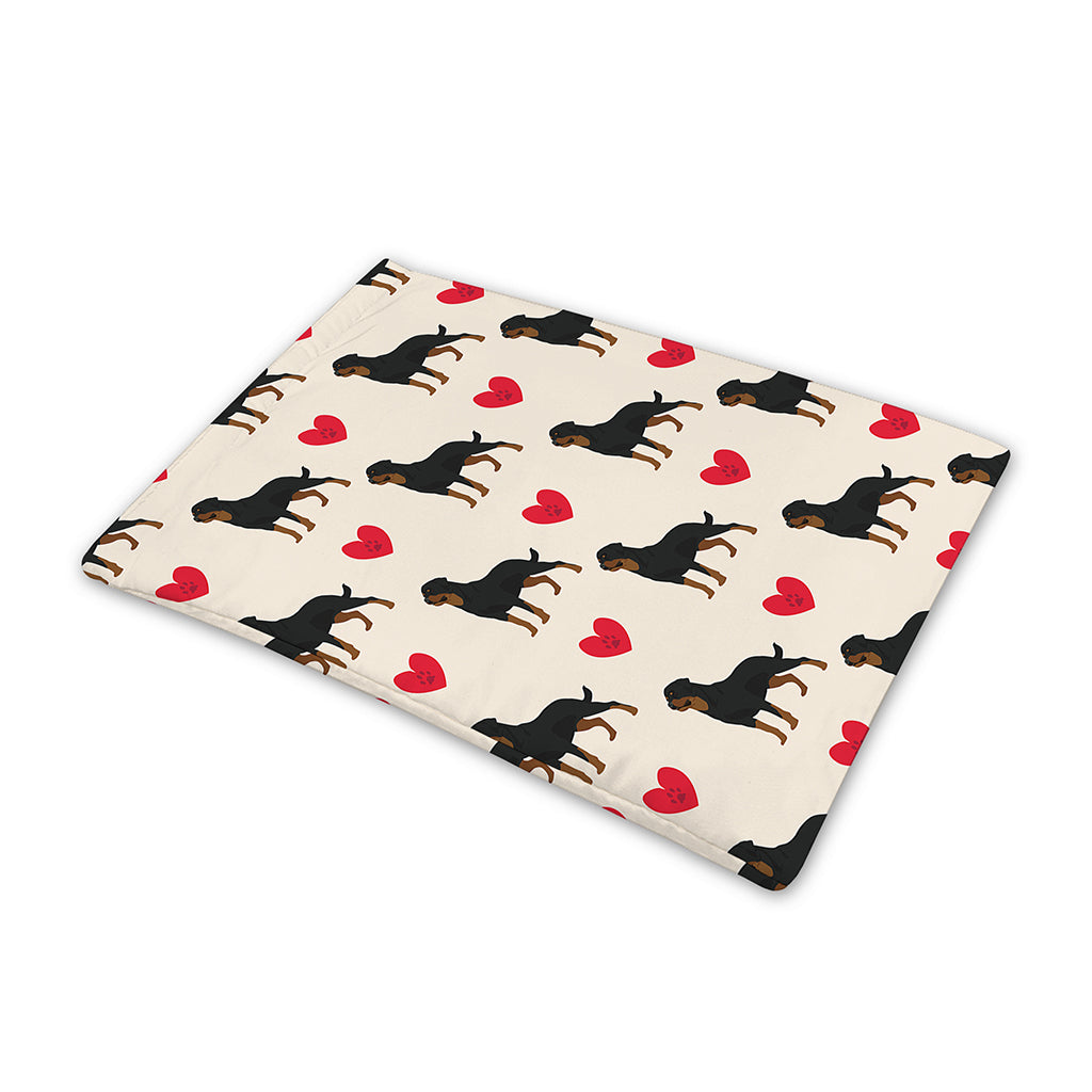 Love Rottweiler Pattern Print Pet Cooling Mat Cover