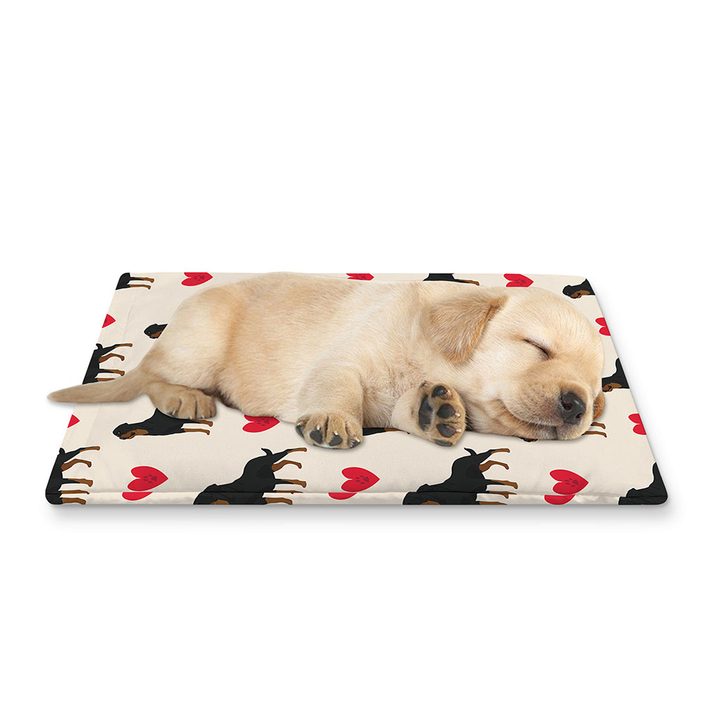 Love Rottweiler Pattern Print Pet Cooling Mat Cover