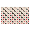Love Rottweiler Pattern Print Polyester Doormat