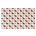 Love Rottweiler Pattern Print Polyester Doormat