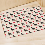 Love Rottweiler Pattern Print Polyester Doormat