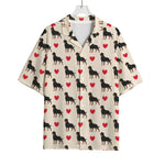 Love Rottweiler Pattern Print Rayon Hawaiian Shirt