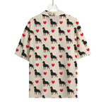 Love Rottweiler Pattern Print Rayon Hawaiian Shirt