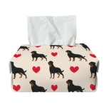 Love Rottweiler Pattern Print Rectangle Tissue Box Cover