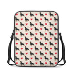 Love Rottweiler Pattern Print Rectangular Crossbody Bag